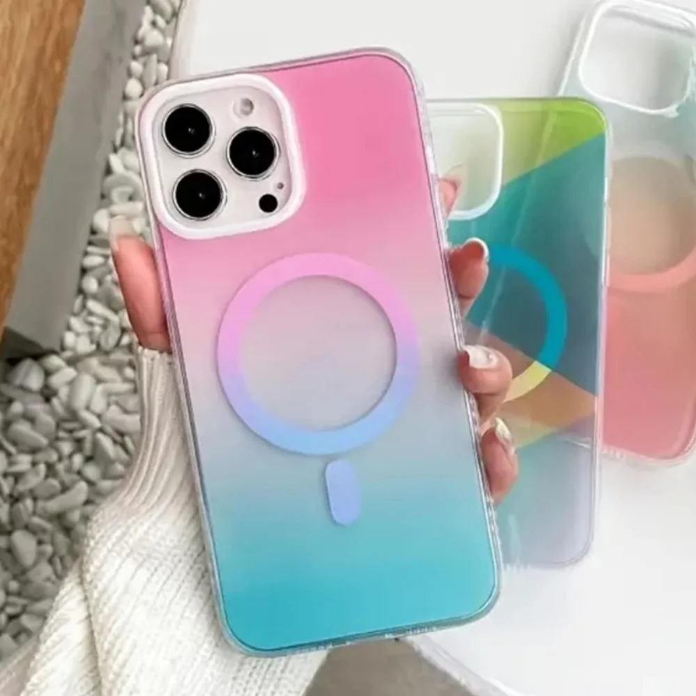 Brand New Apple IPhone 14 pro max Colorful Magnetic wireless charge Phone Case